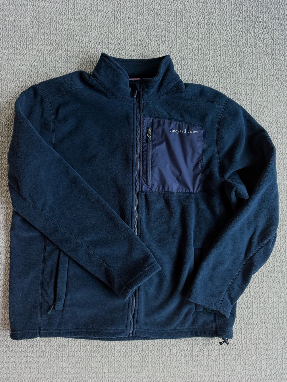 Vineyard Vines Navy Full-Zip Fleece Jacket